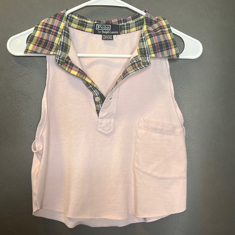 Baby pink golf tank with collar